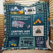 I Never Dreamed I'D Grow Up To Be A Super Sexy Camping Lady But Here I Am Killing It Quilt Blanket Great Customized Blanket Gifts For Birthday Christmas Thanksgiving