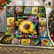In A World Full Of Roses, Be A Sunflower - Hippie Sofa Throw Blanket