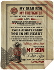My Dear Son My Firefighter Clh1312050F Sherpa Fleece Blanket