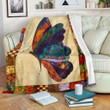 Butterfly Mandala Fleece Blanket