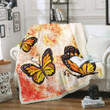 Butterfly Sherpa Fleece Blanket Kofz