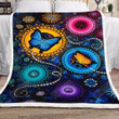 Abstract Butterfly Fleece Blanket