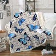 Blue Butterflies Fleece Blanket