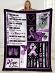 Purple Ribbon Butterfly Mmc0512125 Fleece Blanket