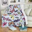 Spring Butterfly Fleece Blanket