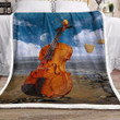 Butterfly Guitar Color Fleece Blanket