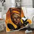 Beautiful African Woman Fleece Blanket