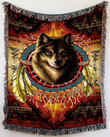 Wolf Native American Hn2609218S Sofa Blanket
