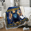 Live By Sun Love By Moon Wolf Fleece Blanket