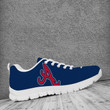 Atlanta Braves MLB Canvas Shoes gift for fan white Shoes Fly Sneakers