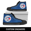 Toronto Blue Jays MLB Baseball Custom Canvas High Top Shoes