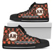 Puzzle Logo With San Francisco Giants MLB High Top Shoes