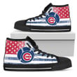 Flag Rugby Chicago Cubs MLB High Top Shoes