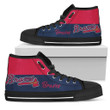 Atlanta Braves MLB Baseball Custom Canvas High Top Shoes