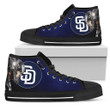 Thor Head Beside San Diego Padres MLB High Top Shoes