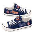 New York Mets MLB Baseball Mommy And Daddy Gift For Fans Low Top Custom Canvas Shoes