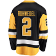 Men's Chad Ruhwedel Black Pittsburgh Penguins Home Breakaway Player Jersey Jersey