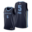 Yves Pons #5 Memphis Grizzlies 2021-22 Icon Edition Navy Jersey - Men Jersey