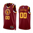 Cleveland Cavaliers Custom #00 Red City Edition 2021-22 Jersey - Men Jersey