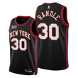 Knicks #30 Julius Randle 2021-22 City Edition Black Jersey 75th Anniversary - Men Jersey