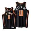 Knicks #11 Wayne Selden Jr. Black 2021-22 City Edition Jersey 75th - Men