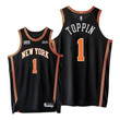 Knicks #1 Obi Toppin Black 2021-22 City Edition Jersey 75th - Men