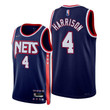 Shaquille Harrison #4 Brooklyn Nets 2021-22 City Edition Blue Jersey NBA75th Season - Men