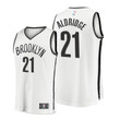 LaMarcus Aldridge Brooklyn Nets #21 White 2021-22 Jersey Association Edition - Men Jersey