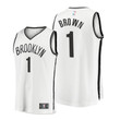 Bruce Brown Brooklyn Nets #1 White 2021-22 Jersey Association Edition - Men Jersey