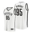 DeAndre' Bembry Brooklyn Nets #95 White 2021-22 Jersey Association Edition - Men Jersey