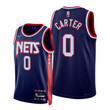 Nets #0 Jevon Carter 2021-22 City Edition Blue Jersey 75th Anniversary - Men Jersey