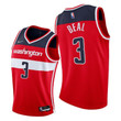 Wizards #3 Bradley Beal 2021-22 75th Diamond Anniversary Red Jersey Icon Edition - Men Jersey