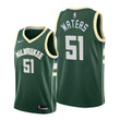 Bucks #51 Tremont Waters Green 2021-22 Icon Edition Jersey - Men Jersey
