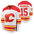 Men's Calgary Flames Brad Richardson #15 2021-22 Away Player White Jersey Jersey