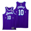 Lakers #10 DeAndre Jordan Purple 2021-22 City Edition Jersey 75th - Men
