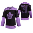 Nick Foligno #71 Toronto Maple Leafs HockeyFightsCancer Purple Jersey Jersey