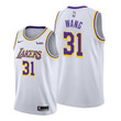 Wang Zhelin #31 Los Angeles Lakers 2021-22 Association Edition White Jersey Chinese Player - Men Jersey