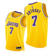 Lakers #7 Carmelo Anthony 2021-22 75th Diamond Anniversary Gold Jersey Icon Edition - Men Jersey