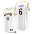 LeBron James Los Angeles Lakers #6 White 2021-22 Jersey Association Edition - Men Jersey