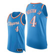Clippers #4 Brandon Boston Jr. Blue 2021-22 City Edition Jersey 75th Season - Men Jersey
