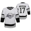 Los Angeles Kings Lias Andersson #17 White Alternate Prime 2021-22 Jersey Youth Jersey
