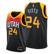 Malik Fitts #24 Utah Jazz 2021-22 City Edition Black Jersey - Men Jersey