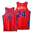 Pistons #24 Jamorko Pickett Red 2021-22 City Edition Jersey 75th - Men