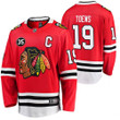 Chicago Blackhawks Jonathan Toews #19 Jersey Red 35 Patch Honor Tony Esposito Home Jersey Jersey