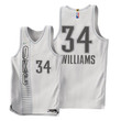 Thunder #34 Kenrich Williams 2021-22 City Edition White Jersey 75th - Men Jersey