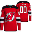 New Jersey Devils #00 Custom Home Red Jersey 2021-22 Primegreen Jersey