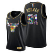 Dennis Rodman #91 Chicago Bulls 75th Anniversary Team Black Jersey - Men
