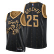 Raptors #25 Chris Boucher 2021-22 City Edition Black Jersey 75th Anniversary - Men Jersey