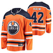 Men's Edmonton Oilers Brendan Perlini #42 2021-22 Home Player Orange Jersey Jersey