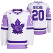 Nick Ritchie #20 2021 HockeyFightsCancer Toronto Maple Leafs White Primegreen Jersey Jersey